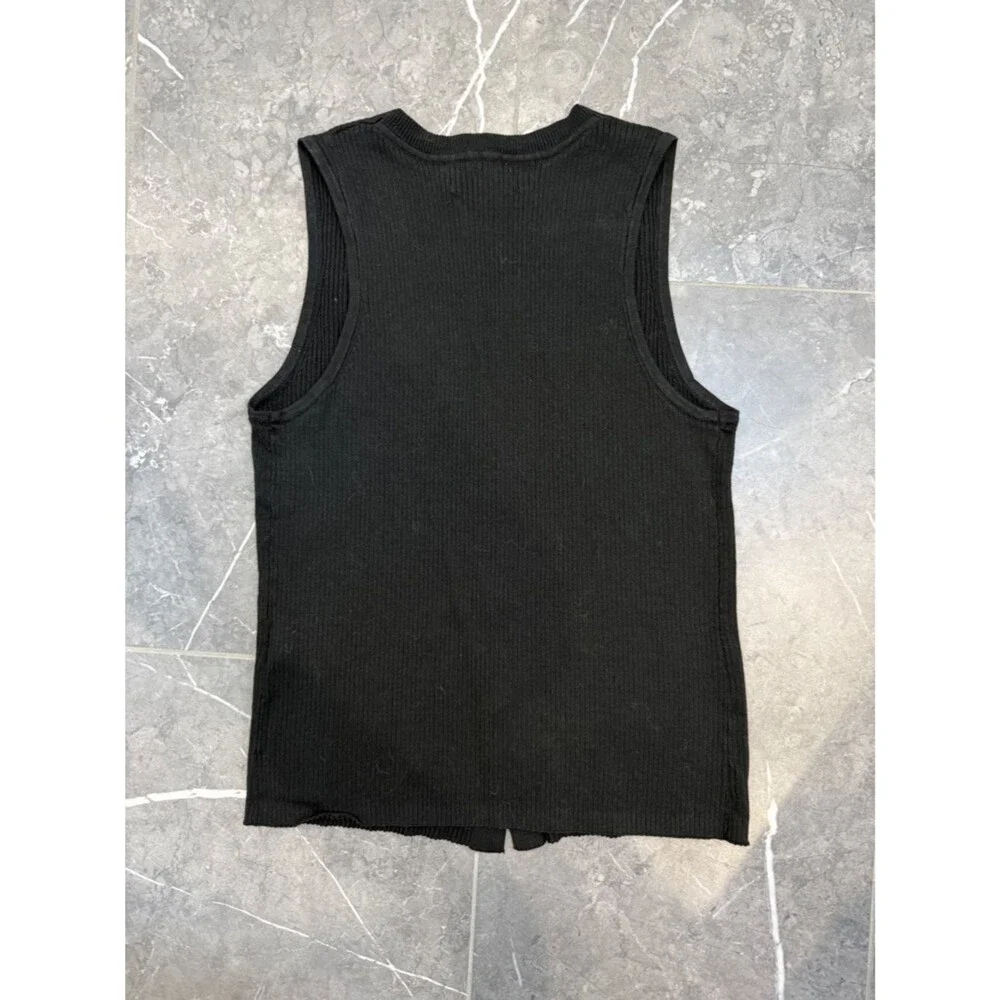Banana Republic Black Racer Back Sweater Vest Top Women’s Size S